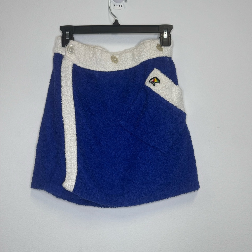 Mack Weldon Blue and White Mini Skirt